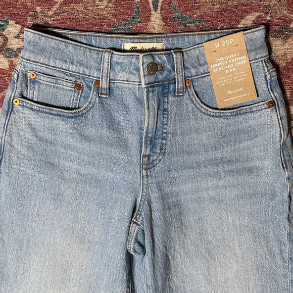 MADEWELL The Curvy Perfect Vintage Wide-Leg Crop Jean NWT Size 25P - Picture 3 of 14